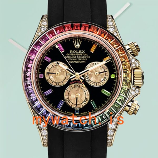 Rolex Daytona Mens 116598 40mm Rubber Band Diamond Bezel: A Timeless Masterpiece