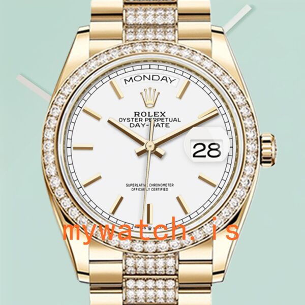 Rolex Day-Date 36mm Mens M128348RBR-0048 Diamond Bezel: Luxury Meets Affordability