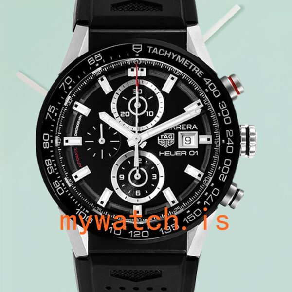 Tag Heuer Carrera 43mm Mens CAR201Z.BA0714 Black Dial: A Timeless Masterpiece