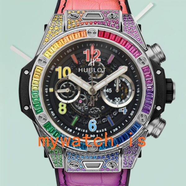 Hublot Big Bang Men 421.NX.1117.LR.0999 44mm Black Skeleton Dial Leather Strap: A Masterpiece of Horology